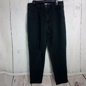 Levi's Denizen Mom Distressed Black Jeans Size 15